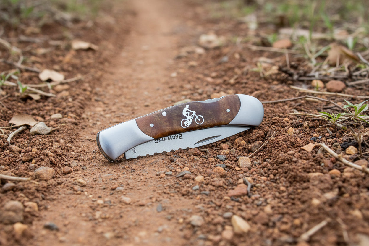 Camper Mountain biker inlay – Silver Mountain Inlay