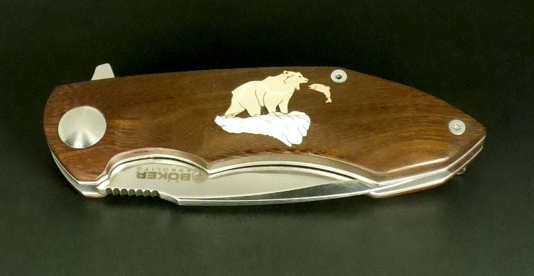 Quality knives with hand sawn sterling silver inlay designs – Silver ...